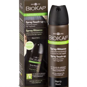Biokap Nutricolor Delicato Spray Touch Up Black in a 75 ml bottle