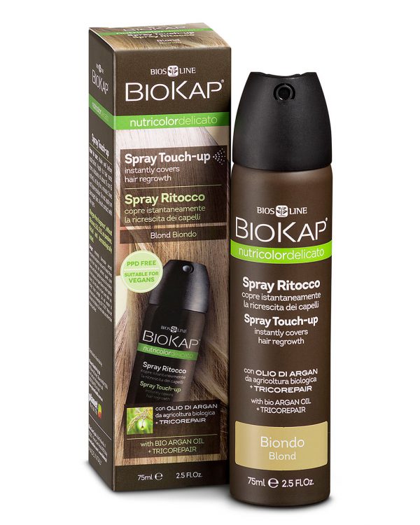 Biokap Nutricolor Delicato Spray Touch Up Blond in a 75 ml bottle