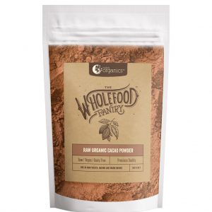 Nutra Organics-Organic Cacao Powder in a 300 gram container