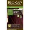 BioKap Nutricolor Delicato RAPID Permanent Hair Dye 6.66 Rubin Red in a 135 ml package.