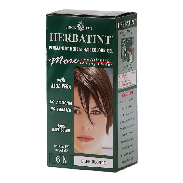 Herbatint Permanent Herbal Haircolour Gel 6N Dark Blonde Hair Colouring Kit