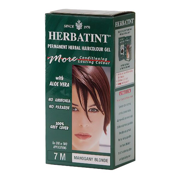 Herbatint Permanent Herbal Haircolour Gel 7M Mahogany Blonde Hair Colouring Kit