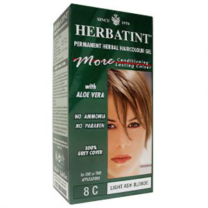Herbatint Permanent Herbal Haircolour Gel 8C Light Ash Blonde Hair Colouring Kit