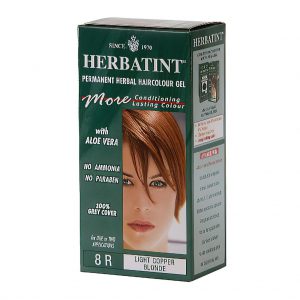 Herbatint Permanent Herbal Haircolour Gel 8R Light Copper Blonde Hair Colouring Kit