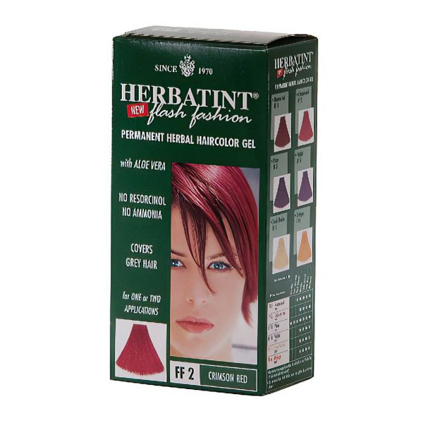 Herbatint Permanent Herbal Haircolour Gel FF2 Crimson Red Hair Colouring Kit