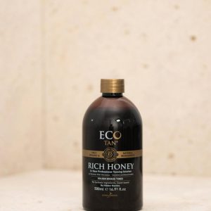 Eco Tan Rich Honey Solution in a 500 ml bottle