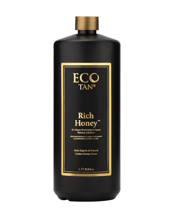Eco Tan Rich Honey Solution in a 1 litre bottle