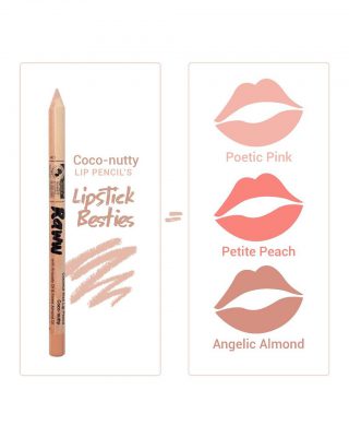 Raww - Coconut Kiss Lip Pencil chart showing other products that go with the shade coco nutty