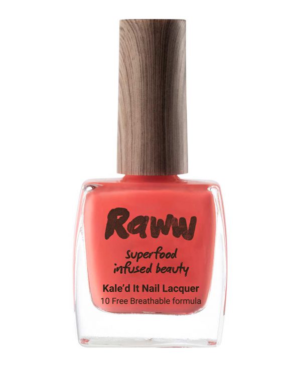 RAWW brand Kale'd It Nail Lacquer in the shade of Guava Outta Here