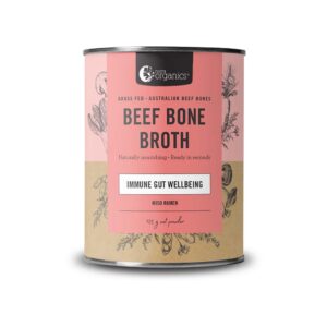 Nutra Organics Miso Ramen Flavour Beef Bone Broth in a new 125 gram canister