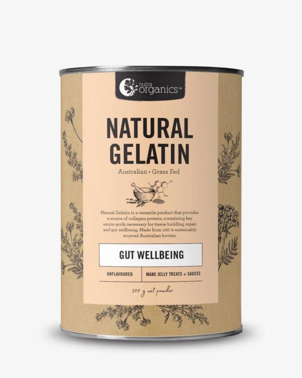 Nutra Organics Natural Gelatin 500 gram container