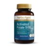 Activated Folate 500 by Herbs of Gold showing front view of a 60 Capsule bottle