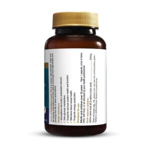 Herbs of Gold - Alpha Lipoic Acid 300 mg formula showing the right view of a 60 Capsule bottle