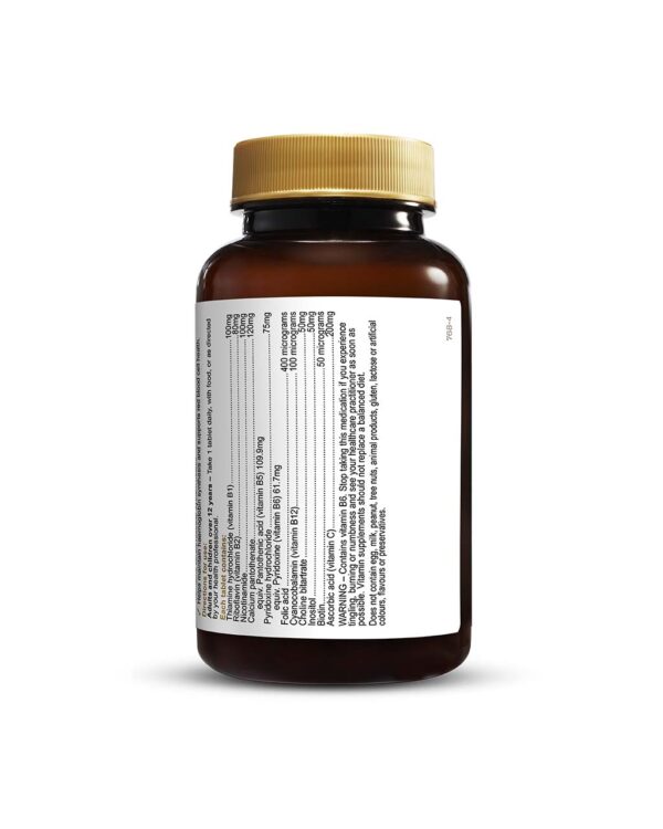 Herbs of Gold - Vitamin B Sustained Release back view of a 120 tablet bottle