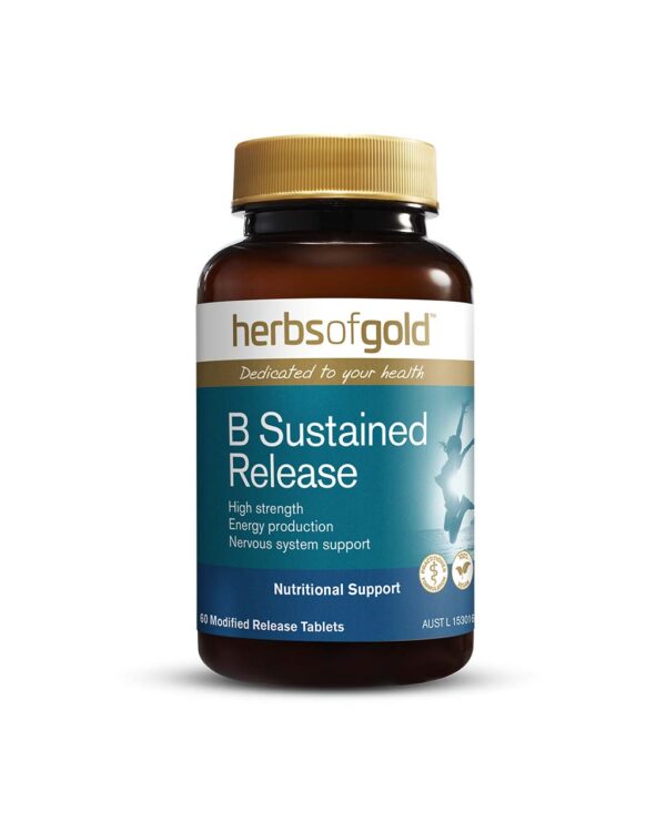 Herbs of Gold - Vitamin B Sustained Release front view of a 60 tablet bottle