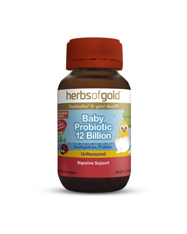 Herbs of Gold - Baby Probiotic 12 Billion front view of a 50 gram bottle