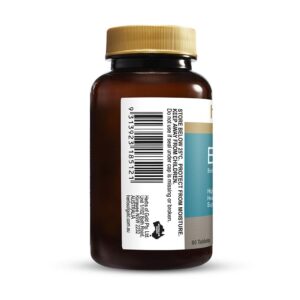 Herbs of Gold - Biotin left view of a 60 tablet bottle containing 3mg per tablet