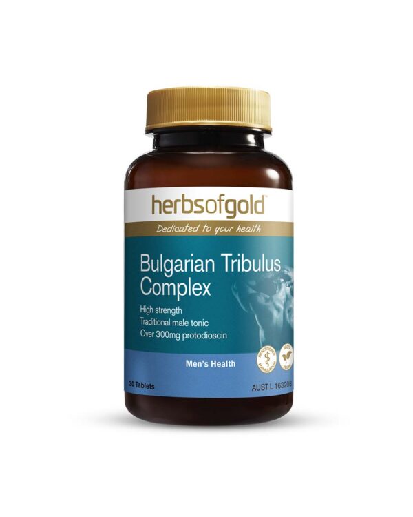 Herbs of Gold - Bulgarian Tribulus Complex front view of a 30 Tablet bottle