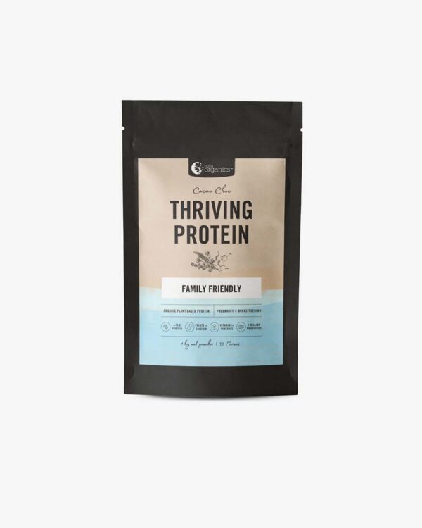 Nutra Organics Thriving Protein Cacao Choc in a 1 kiilo pouch