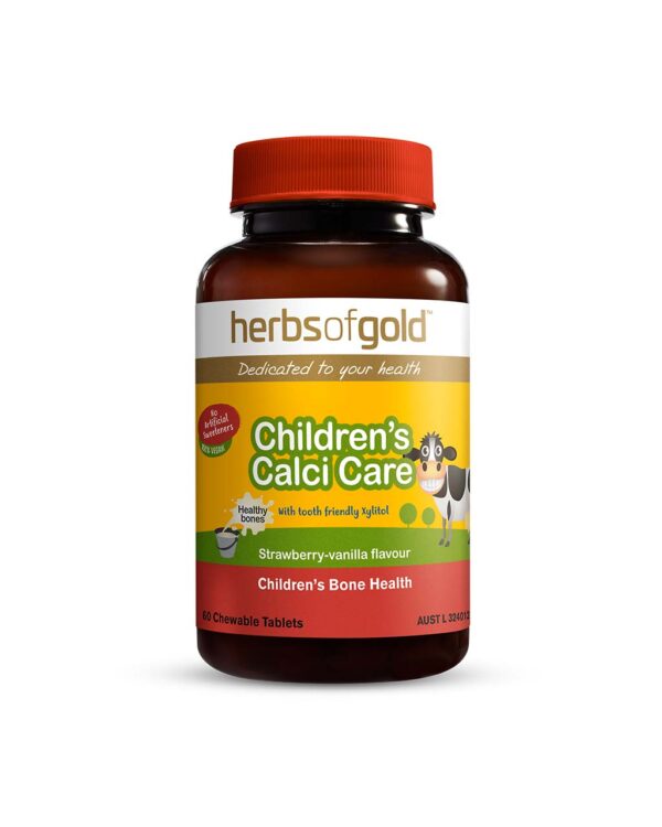 Herbs of Gold – Children's Calci Care front view of a 60 tablet bottle