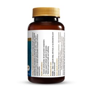 Herbs of Gold – Chromium MAX right view of a 60 capsule bottle